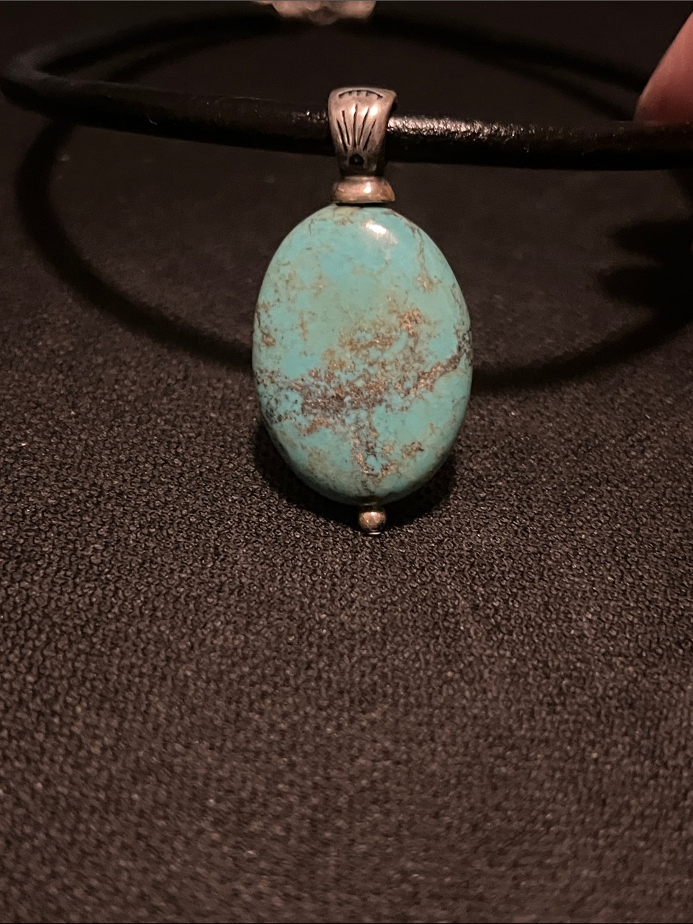 Silpada Turquoise Blue Oval Pendant Necklace - Picture 7 of 16